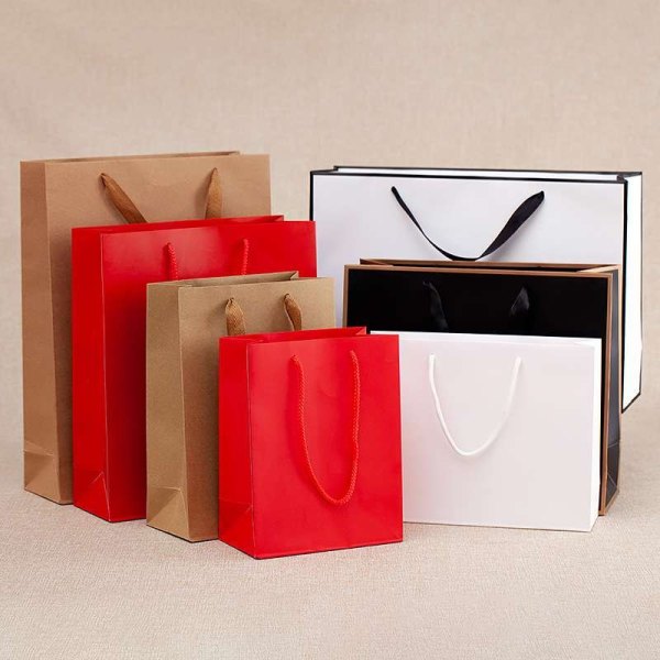 Supplier Wholesale Custom Biodegradable Brown Kraft Paper Gift Packaging Bags