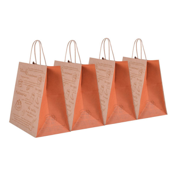 Wholesale Renewable Custom Takeaway Food Design Your Own Printed Paper Bag