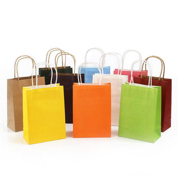 Cheap Recycled Free Sample Multi-color Custom Kraft Paper Bag Packaging Bags