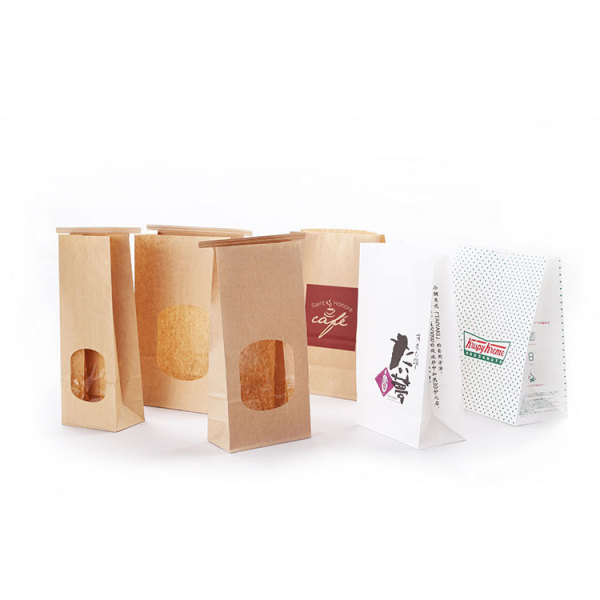 Custom Printed Packaging Kraft Paper Bag With Clear Window