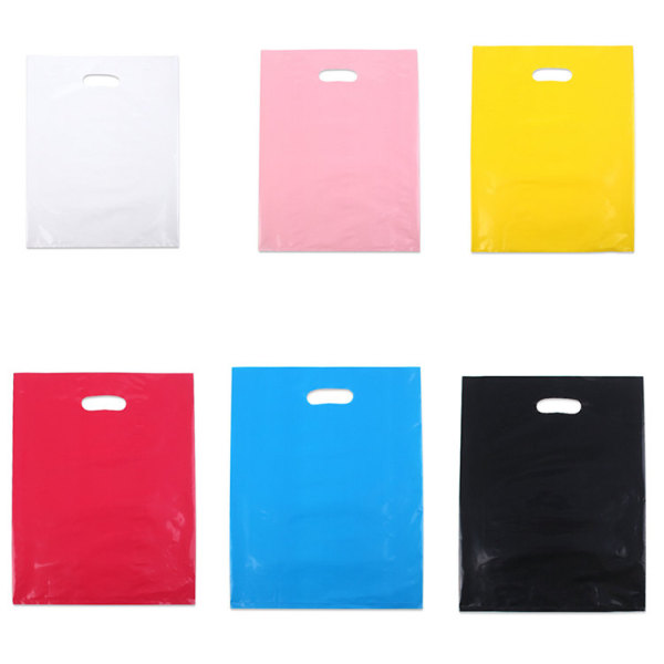 Simplicity Smooth Cut Handle Plastic Grocery Bag Shopping Colorful Bag