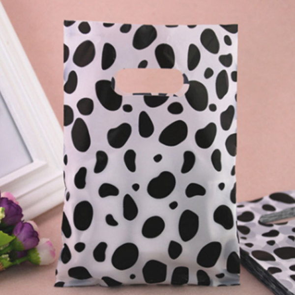 Wholesale Small Packaging Plastic Die Cut Shopping Gift Bag With Own Logo