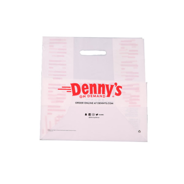 Custom Logo Printed Carrier Wholesale Glossy Die Cut Plastic Handle Shopping Bag