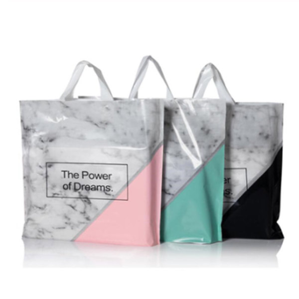 High Quality Waterproof Recycled Plastic Shopping Custom Bag Transparent