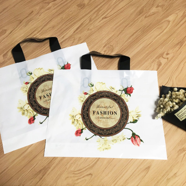 Custom Logo Slogan PP Gift Shopping Flexiloop Plastic Handles For Bags