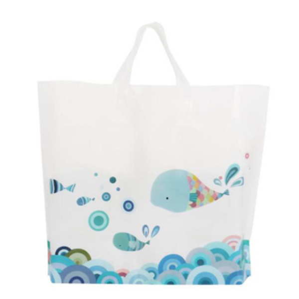 Customized Size Printed Plastic Shopping Gift Bags Custom Logo Handle