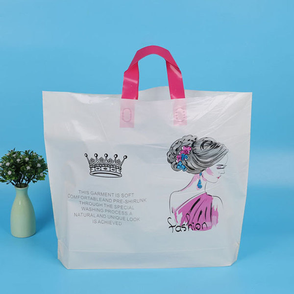 Eco-Friendly Custom Shopping Soft Loop LDPE Biodegradable Bags Handle Plastic Bag