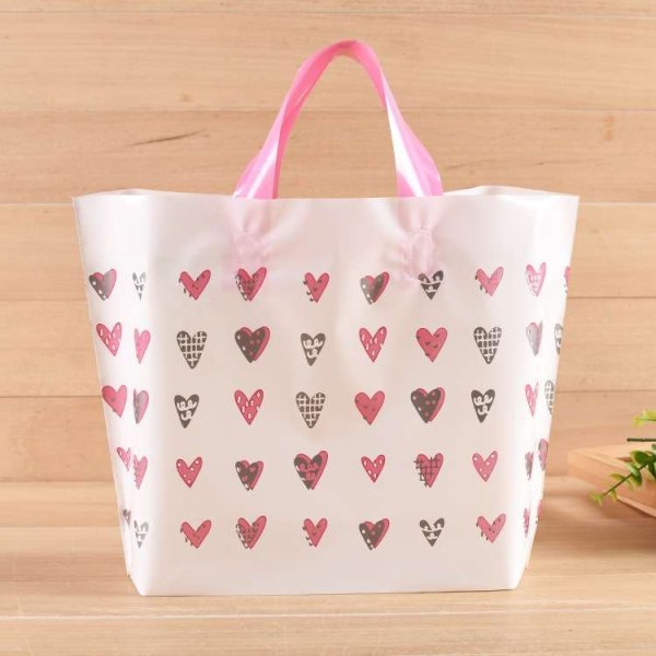 Wholesale Loop Reusable Custom Printing Plastic Shopping Bag With Handle