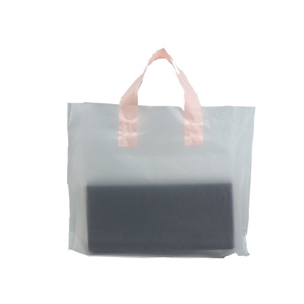 Durable 100% Biodegradable Material Clear Soft Loop Handle Plastic Shopping Bag HDPE