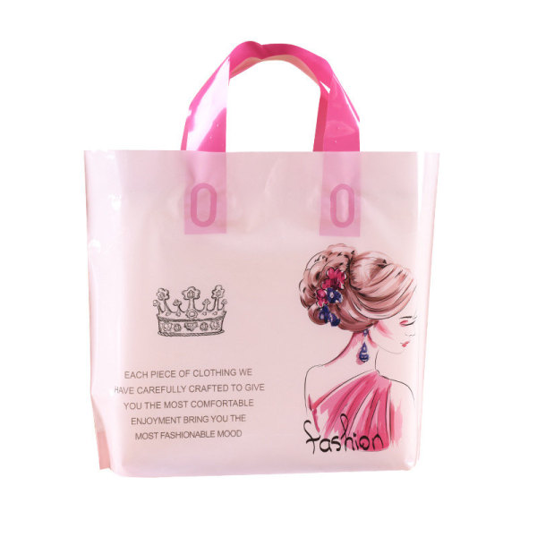 Customized Biodegradable Eco Loop Handle Plastic Shopping Bag Carrier Bags