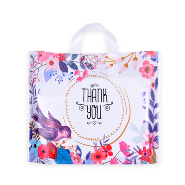 Factory Price Hdpe Handle Birthday Plastic Printed Bags With Own Logo Custom Printing