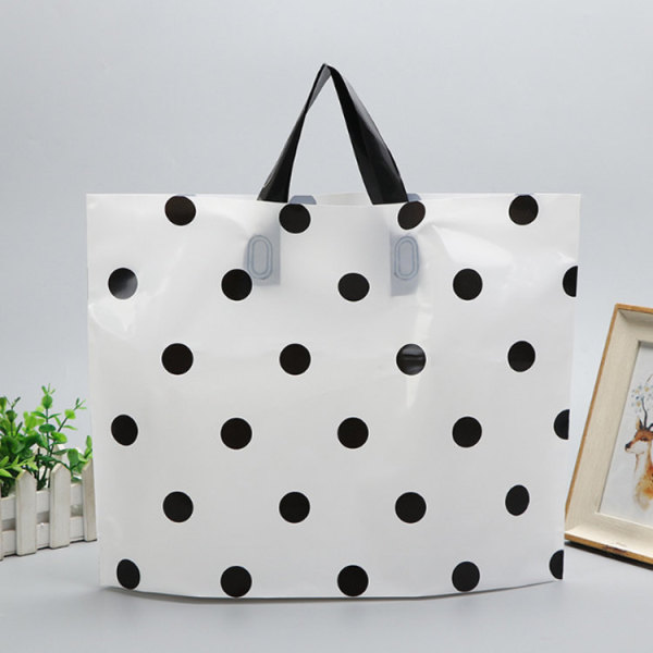 Hot Sale Custom Printed Design Waterproof Polka Dot Plastic Shopping Bag