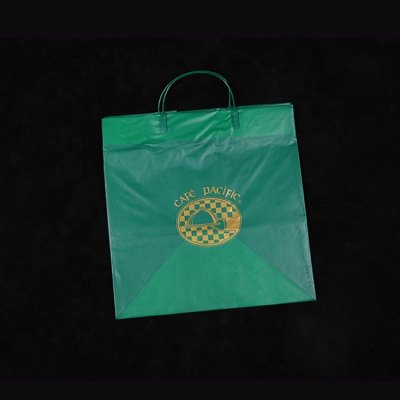 Customized Pattern New Design Rigid Loop Handle Plastic Bag Recycling Custom Logo