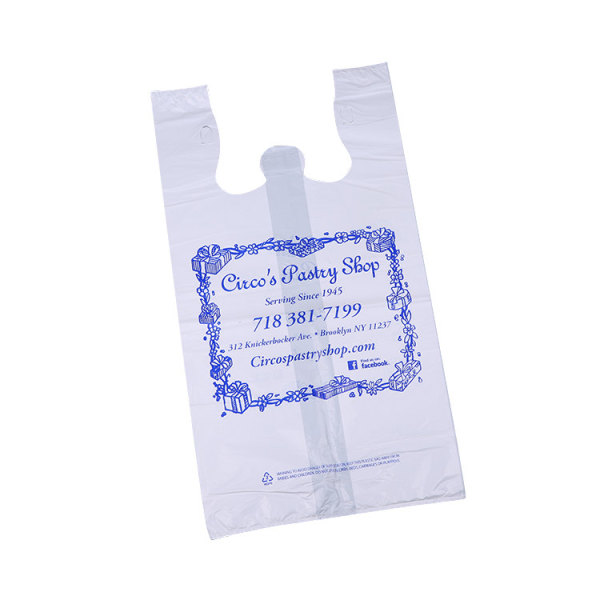 Cambodia SGS Certificate Audited Vest Handle Cheap Plastic Strong Shopping Bag With Logo Printing