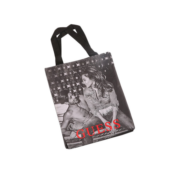 Promotional Logo Printed Non Woven Reusable Tote Shopping Bags Waterproof Eco Friendly