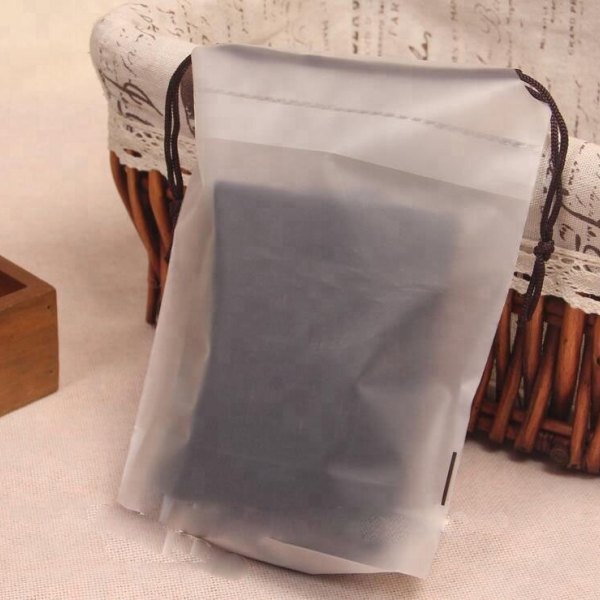 Made In Cambodia Ldpe Clear Customised Plastic Drawstring Bag