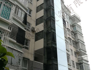 福州连江县天和城旧楼加装景观电梯