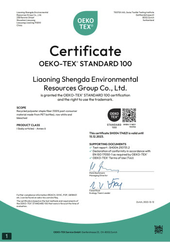 OEKO TEX 100-RECYCLED PADDING