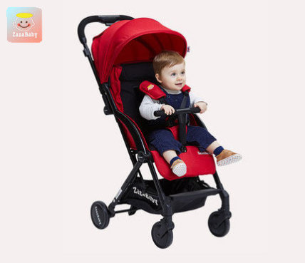 Zazababy婴儿推车新生儿可坐可躺单手折叠宝宝可拉杆式轻便推车