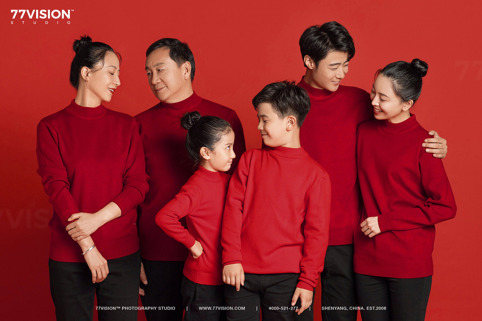中国红全家福-母婴亲子